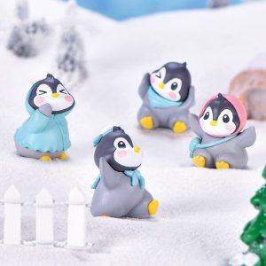 Resin Penguin Model Kids Toys Fairy Garden Decoration Miniture Fairy Garden Accessories Supplies Pot Bonsai Moss Fairy Garden Animals Micro Landscape Miniature Garden Terrariums Fairy Garden Figurine Kits Items Auto Interior Decoration